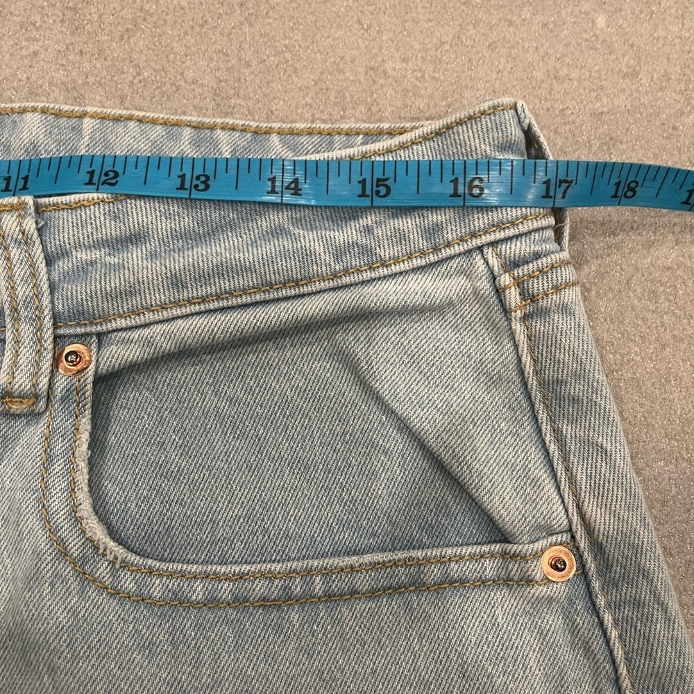 [12/W31Ins31”]Wild Fable Highest Rise Distressed Light Blue Baggy Jeans - Picture 4 of 7